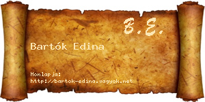 Bartók Edina névjegykártya